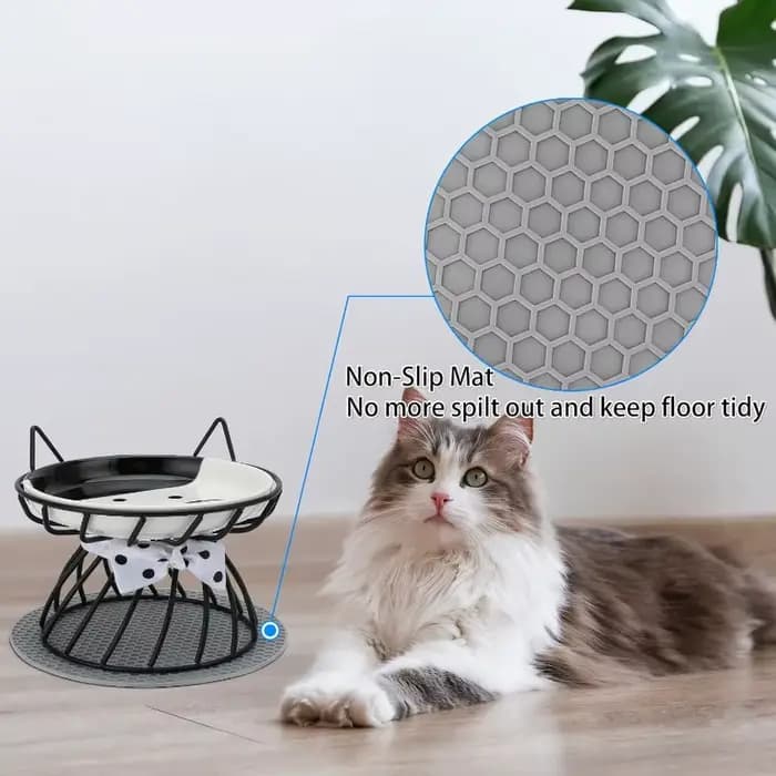1 ensemble (1 support + 1 bol) de gamelles surélevées pour chat