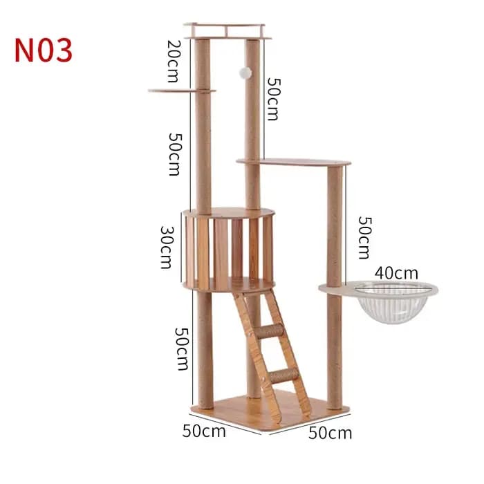 Arbre à chat multi-niveaux pour chats de grande taille