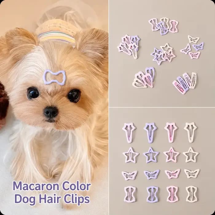 Épingles à cheveux pour chien tendance, pinces antidérapantes pour franges, accessoires de toilettage pratiques exclusivement pour les chiens maltese, yorkie et petits chiens