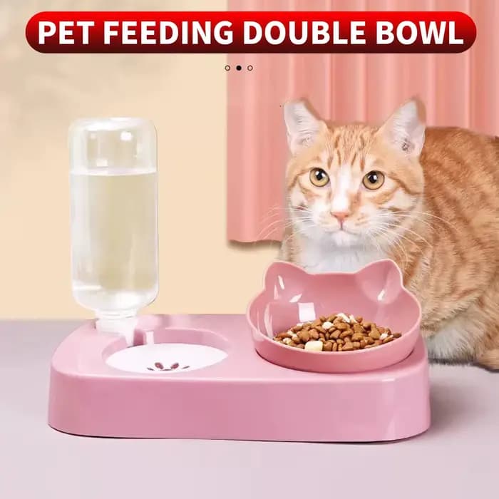 1 pièce-cuiseur pour chat Double bol pour chien eau potable automatique pour chiens et chats alimentation