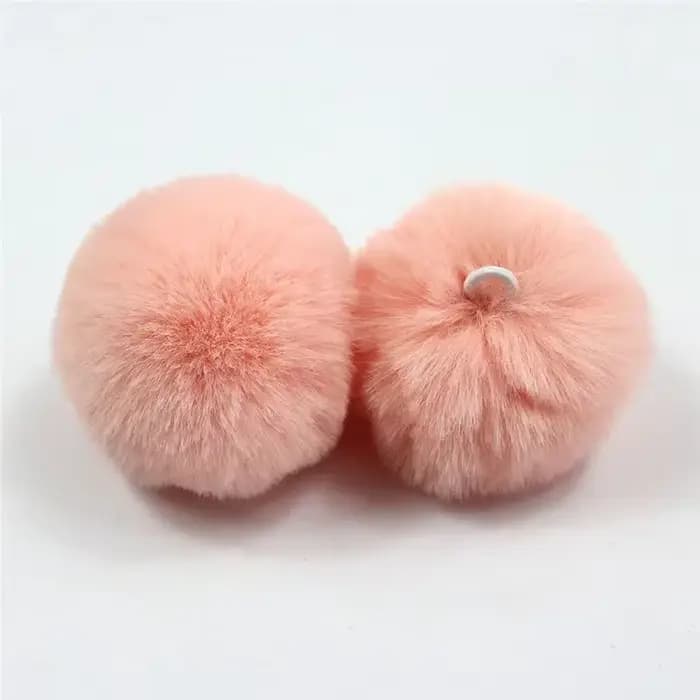 Pompons en fourrure moelleuse de 5 cm