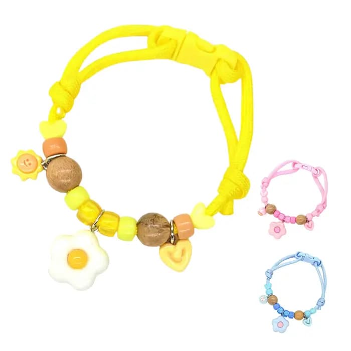 Collier anti-puces pour chat et chien en bois naturel