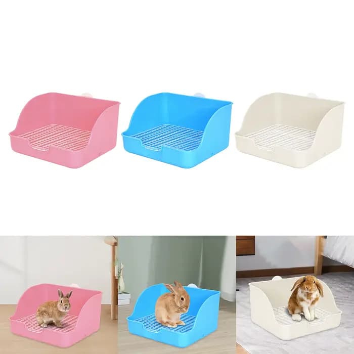 Bac à litière rectangulaire pour animaux de compagnie