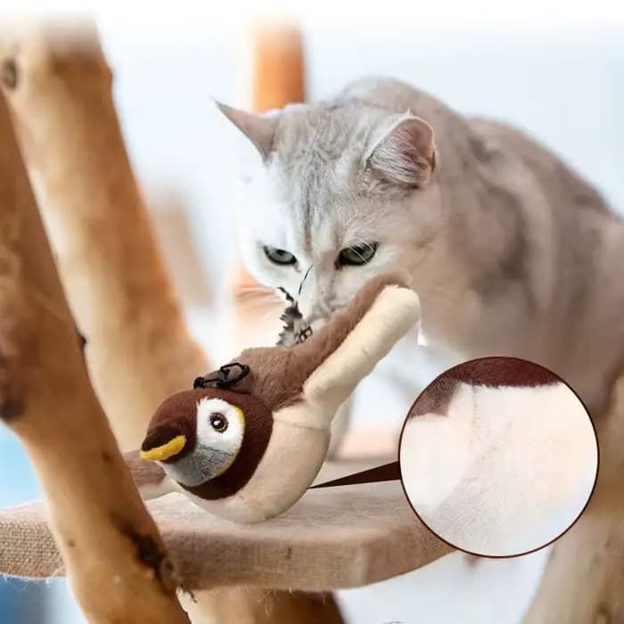 Jouet électrique en peluche pour chat