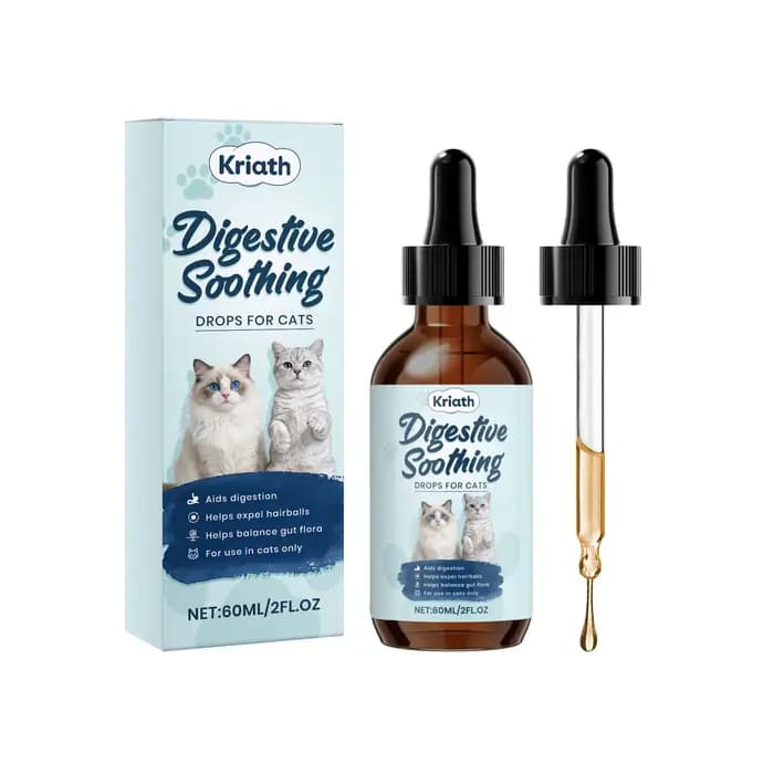 Gouttes apaisantes pour la digestion des chats