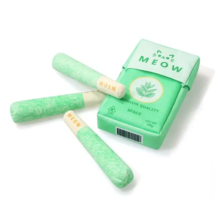 Jouet à mâcher pour chat en forme de cigarette à la menthe pour le plaisir personnel, soulage l'ennui, nettoie les dents, bâtonnet de chat pour stimuler et moudre leurs dents