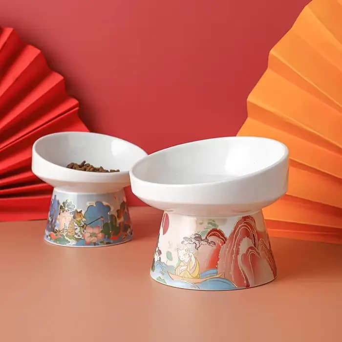Bol en céramique pour chat de Style chinois