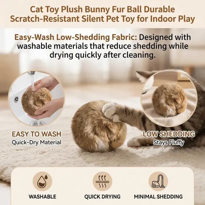 Jouet pour chat en fourrure de lapin