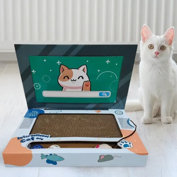 Tapis à gratter pliable pour chat