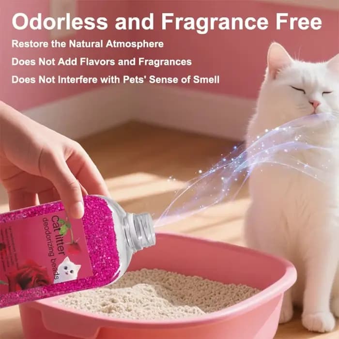 Perles désodorisantes pour litière de chat