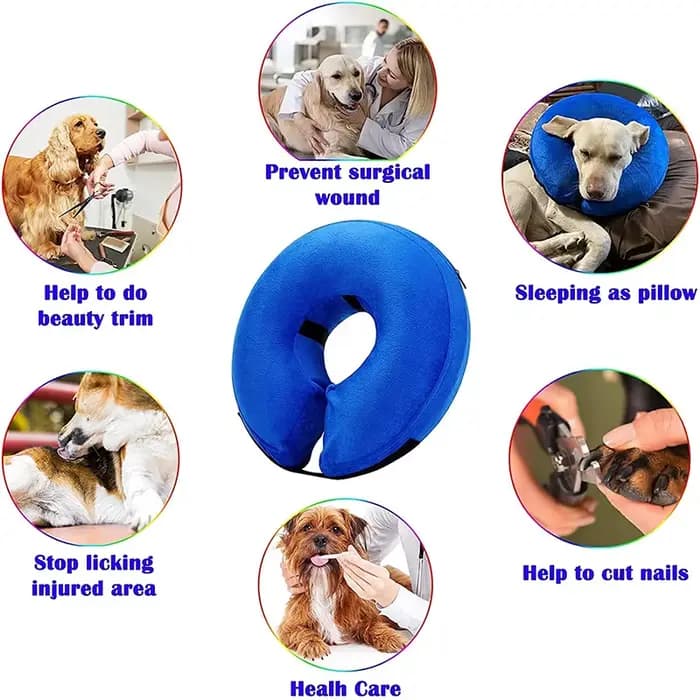 Collier de protection gonflable pour chien et chat