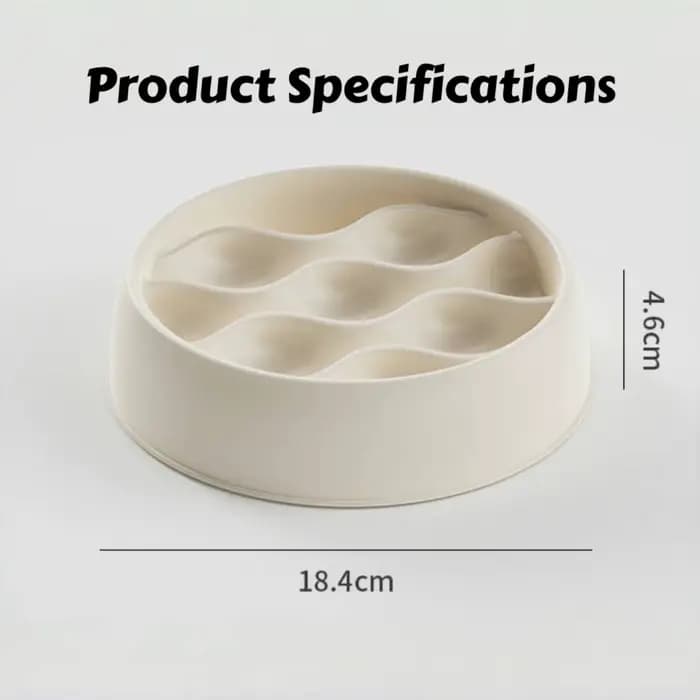 Ensemble de bols pour chat à alimentation lente à la mode : double plat anti-éclaboussures - plastique PP épais