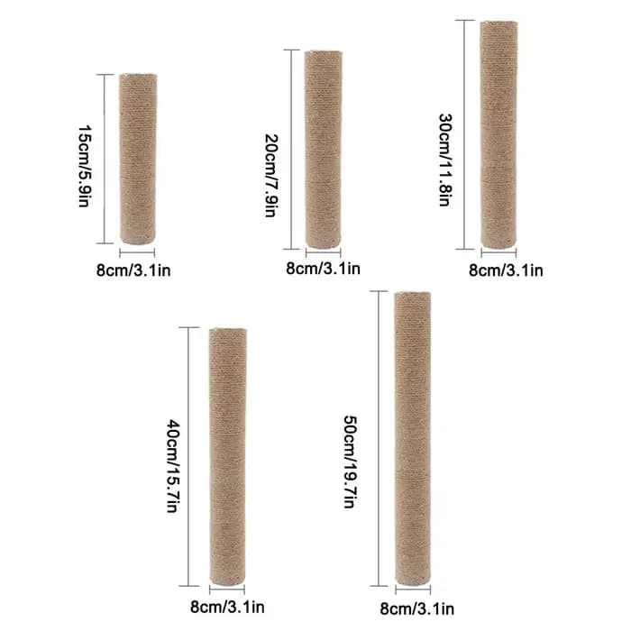 Accessoires DIY pour arbre à chat : Poteau à gratter en sisal, tube en carton rigide de remplacement pour tour d'escalade pour chat