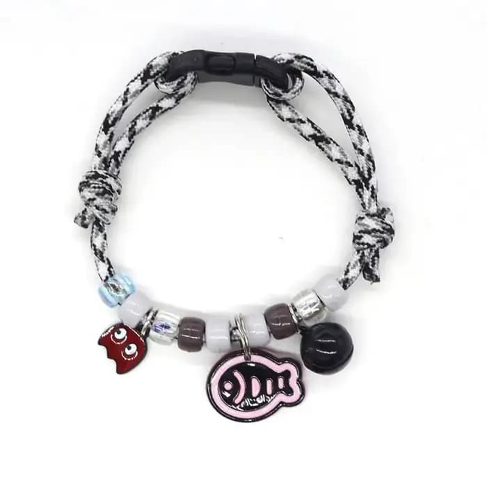 Collier coloré mignon pour animaux de compagnie, chaîne tressée réglable pour chat avec clochettes, bijoux pour animaux de compagnie, accessoires de costume pour animaux de compagnie