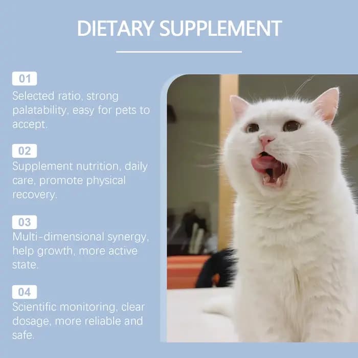 Yegbong 50 ml supplément vitaminique pour chat soins quotidiens pour aider à la nutrition, favoriser la croissance et soutenir la récupération du chat, gouttes de soins vitaminiques