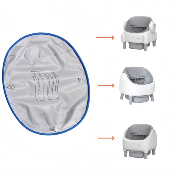 Fournitures pour chats : Doublures de remplacement en tissu lavable pour litière automatique et tapis de toilette
