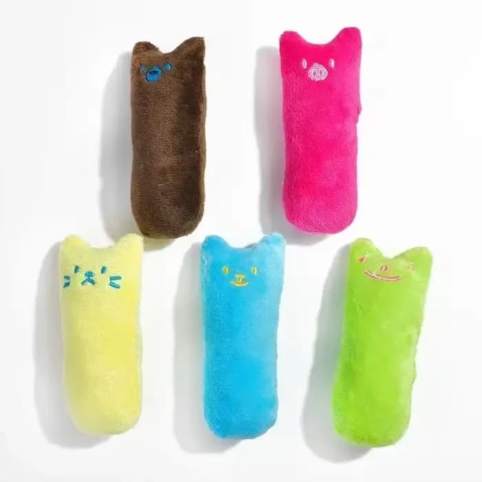 Jouet interactif en peluche à la menthe pour chats, amusant, vocal, pour la dentition, avec griffes, accessoire de jeu pour chatons