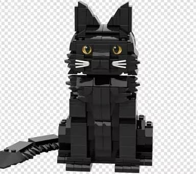 Ensemble de blocs de construction réaliste Chat Maine Coon