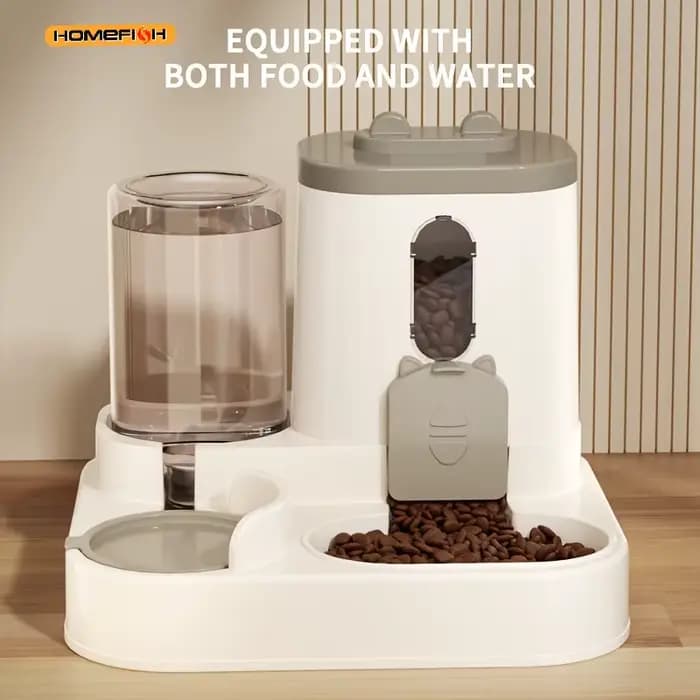Distributeur d'eau et de nourriture pour chat 2 en 1