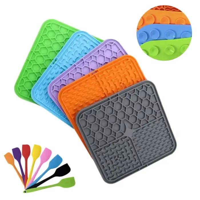 Napperon pour animaux de compagnie chat tapis d'alimentation lente chien lécher