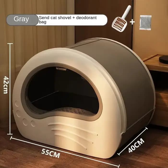 Bac à litière pour chat Type de tiroir entièrement fermé bac à litière pour chat anti-éclaboussures et isolation des odeurs toilettes pour chat bac à litière pour chat Extra Large