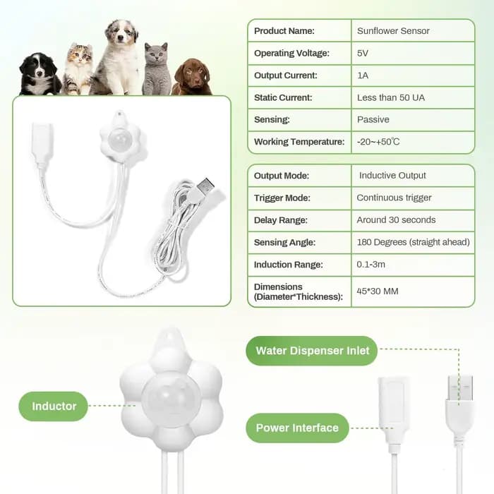 Distributeur d'eau automatique pour animaux de compagnie à domicile