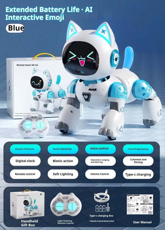 Robot chat dansant télécommandé