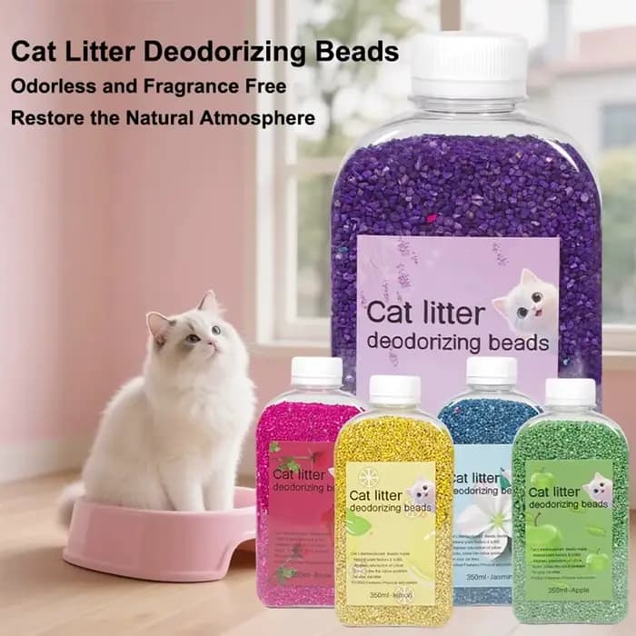 Perles désodorisantes pour litière de chat
