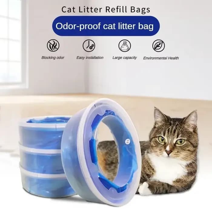 Chat bac à litière sacs poubelle chats toilette désodorisation sac