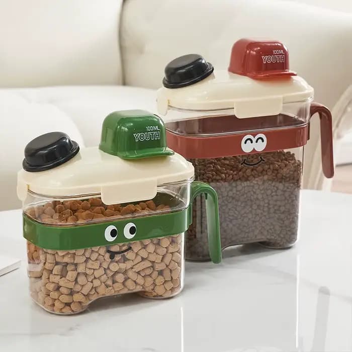 Seau de stockage pour aliments pour chats, réservoir scellé pour aliments pour chiens, conteneur de stockage pour aliments pour animaux de compagnie, boîte de stockage pour aliments pour chiens et cha