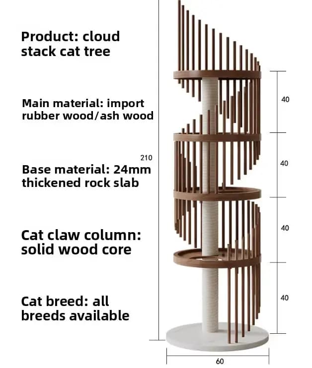 Condo pour chat multi-niveaux de luxe