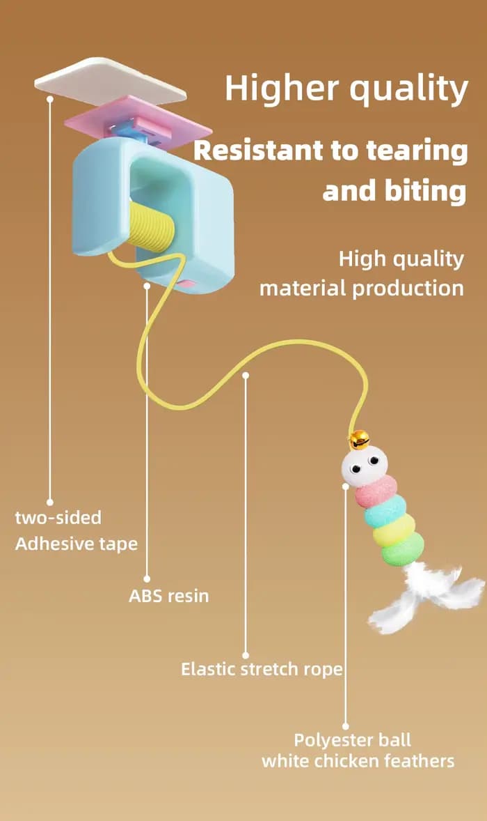 Jouet pour chats anti-stress rechargeable interactif à suspendre à la porte