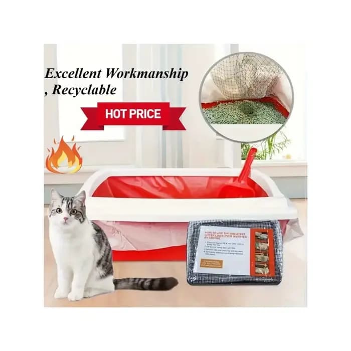 Lot de 10 filtres lavables pour litière de chat