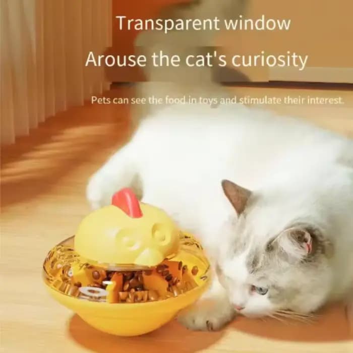 Distributeur de nourriture amusant en forme de poulet pour chien et chat, jouet interactif, mangeoire lente, Puzzle, jouet pour chats et chiens