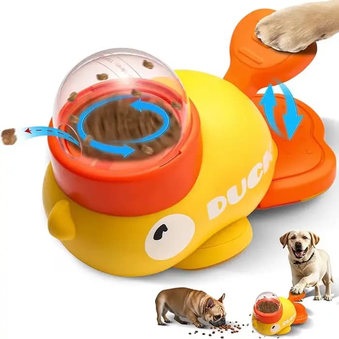 Distributeur de nourriture interactif pour chat en forme de canard