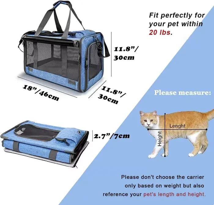Transporteur pliable pour chat