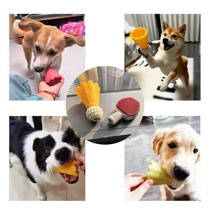 Jouet pour chien de badminton rebondissant amusant avec sonnette