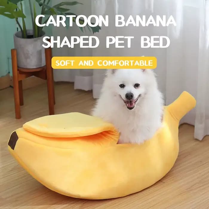 Lit banane pour chat, maison pour l'hiver, drôle, mignon et confortable, tapis pour chat, chaud et Durable, panier Portable pour animaux de compagnie, chenil, coussin pour chien, fournitures pour chat