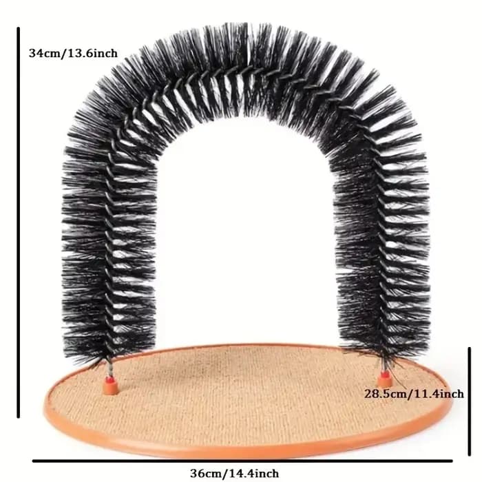 Arche de jeu pour chat avec brosse de massage et grattoir