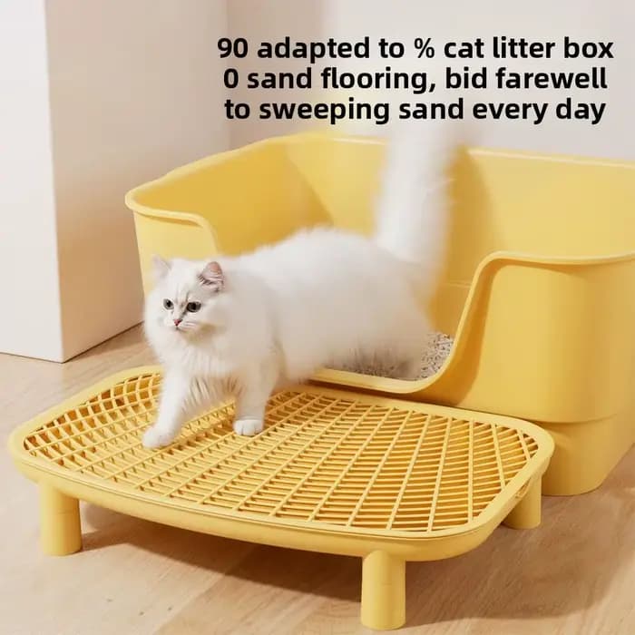 Tapis de litière pour chat en plastique anti-éparagement