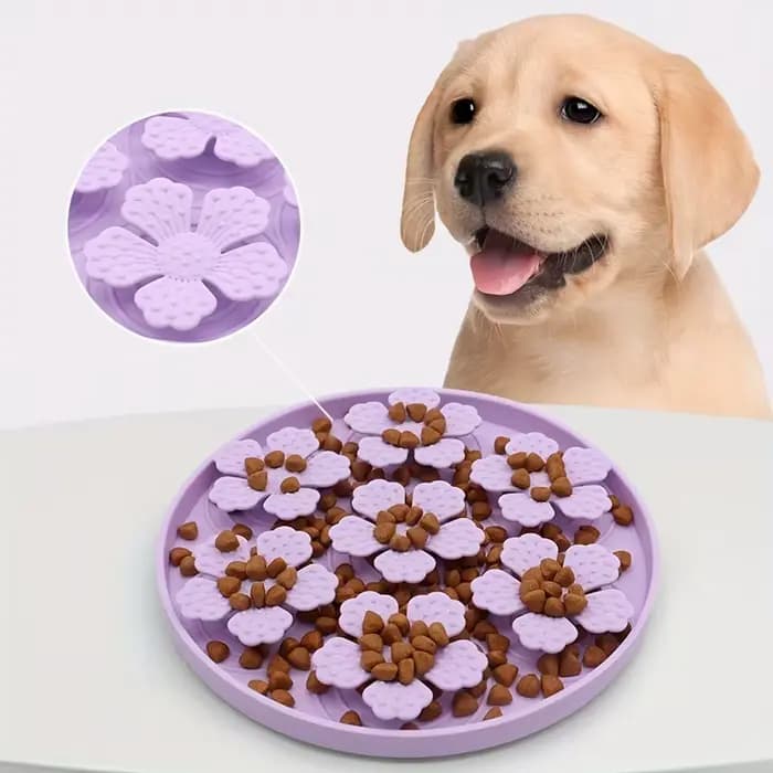 Tapis d'alimentation lente en Silicone pour animaux de compagnie