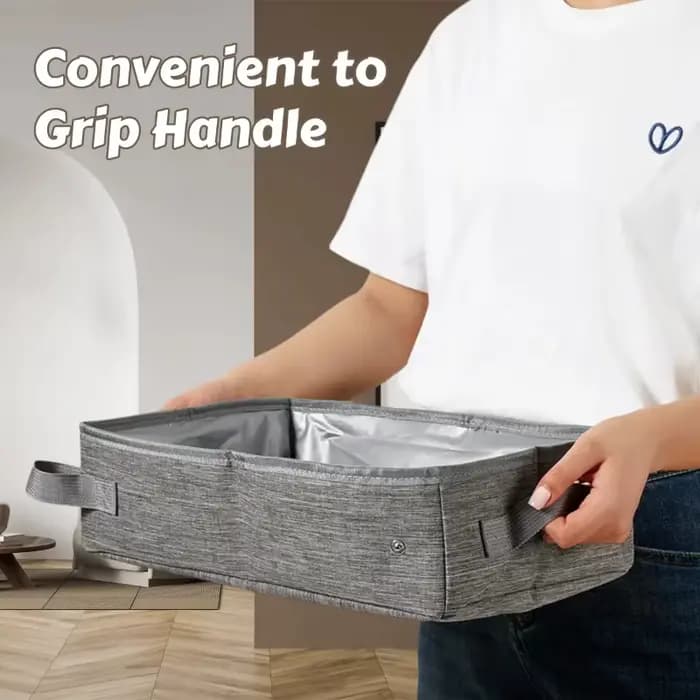 Bac à litière pliable portable pour chat – Toilettes de voyage étanches pour camping/supports