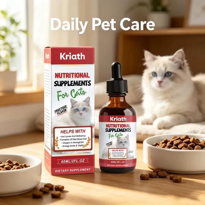 Complément Nutritionnel Liquide Kriath pour Chat : Booste l'Énergie