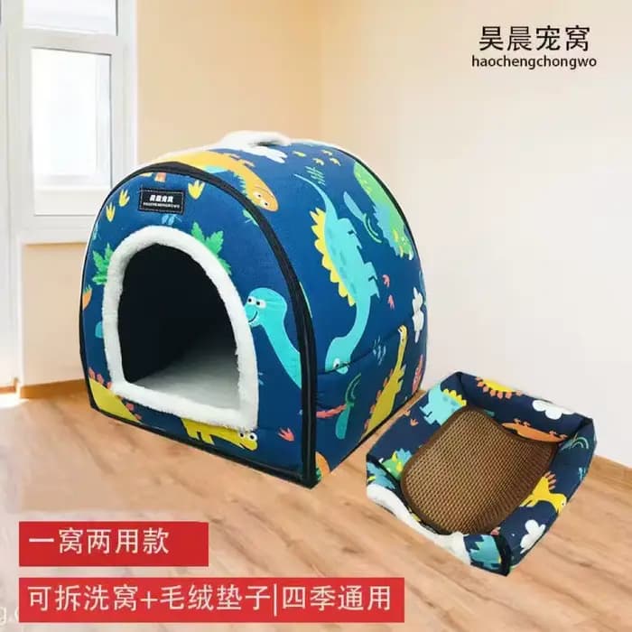 Litière pour chat semi-fermée thermique