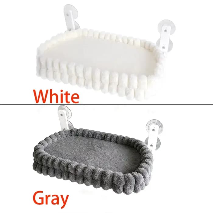 Hamac de fenêtre pour chats d'intérieur avec coussin réversible