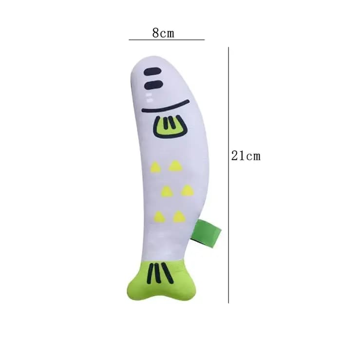 Jouet interactif pour chat en forme de poisson