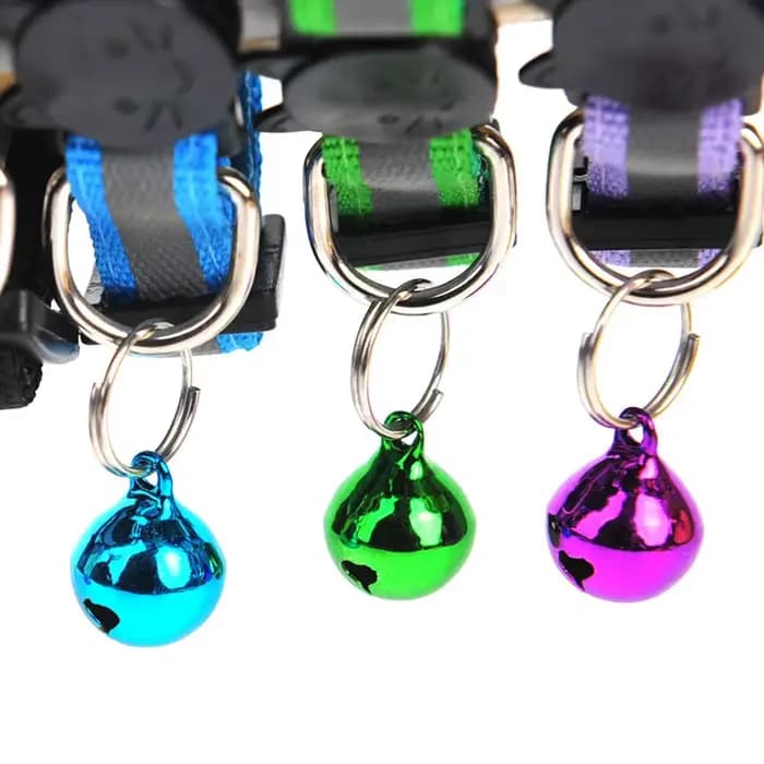 Collier réfléchissant pour chat avec clochette