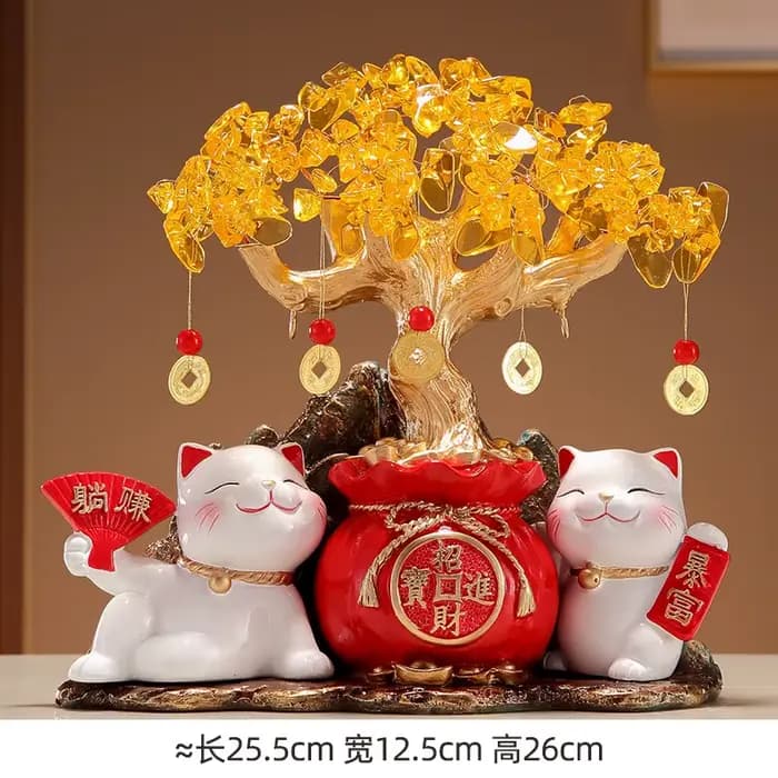 Cercle de lanterne de chat porte-bonheur