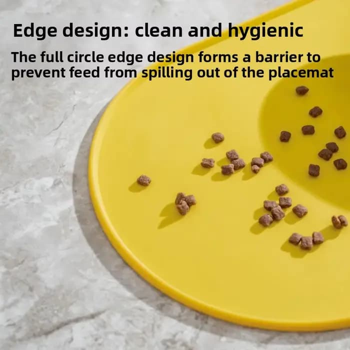 Tapis d'alimentation pour chat avec design antidérapant et imperméable