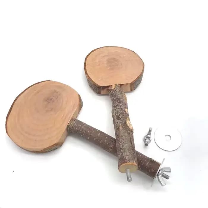 Arbre à pommes naturel en bois pour perroquet